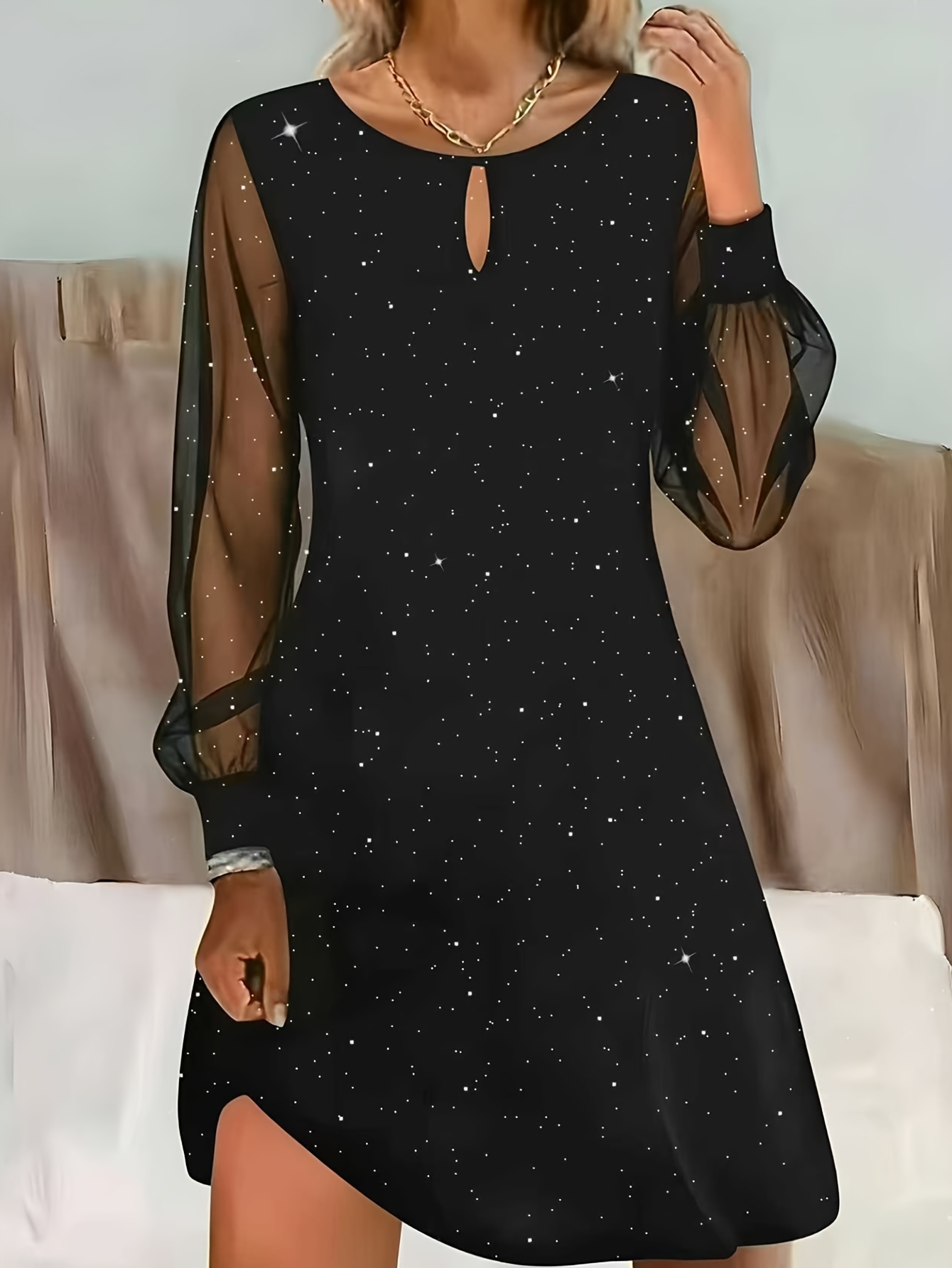 black lace loose dress Black Lace Splicing Slip Maxi Dress & Reviews - Black - Dresses