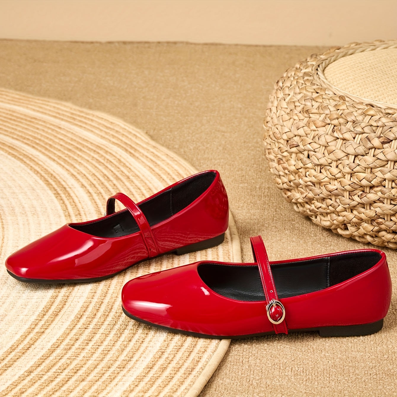 red flat shoes women work shoes slip loafers evening shoes - Temu Austria