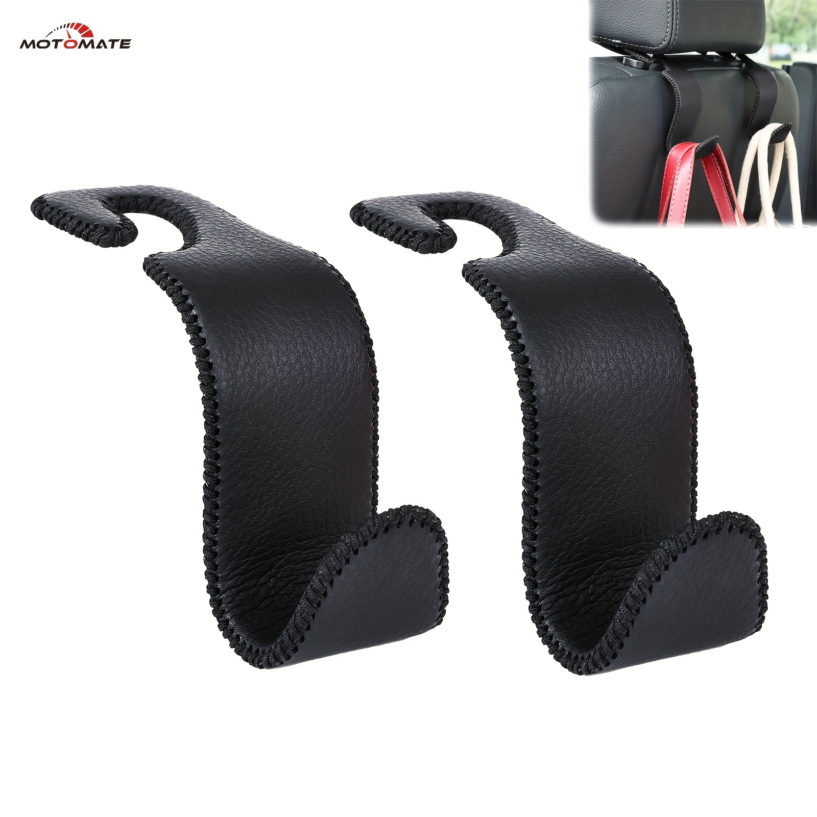 

Hook Universal Vehicle Storage Hanger Leather With Metal Car For Handbag Purse Coat