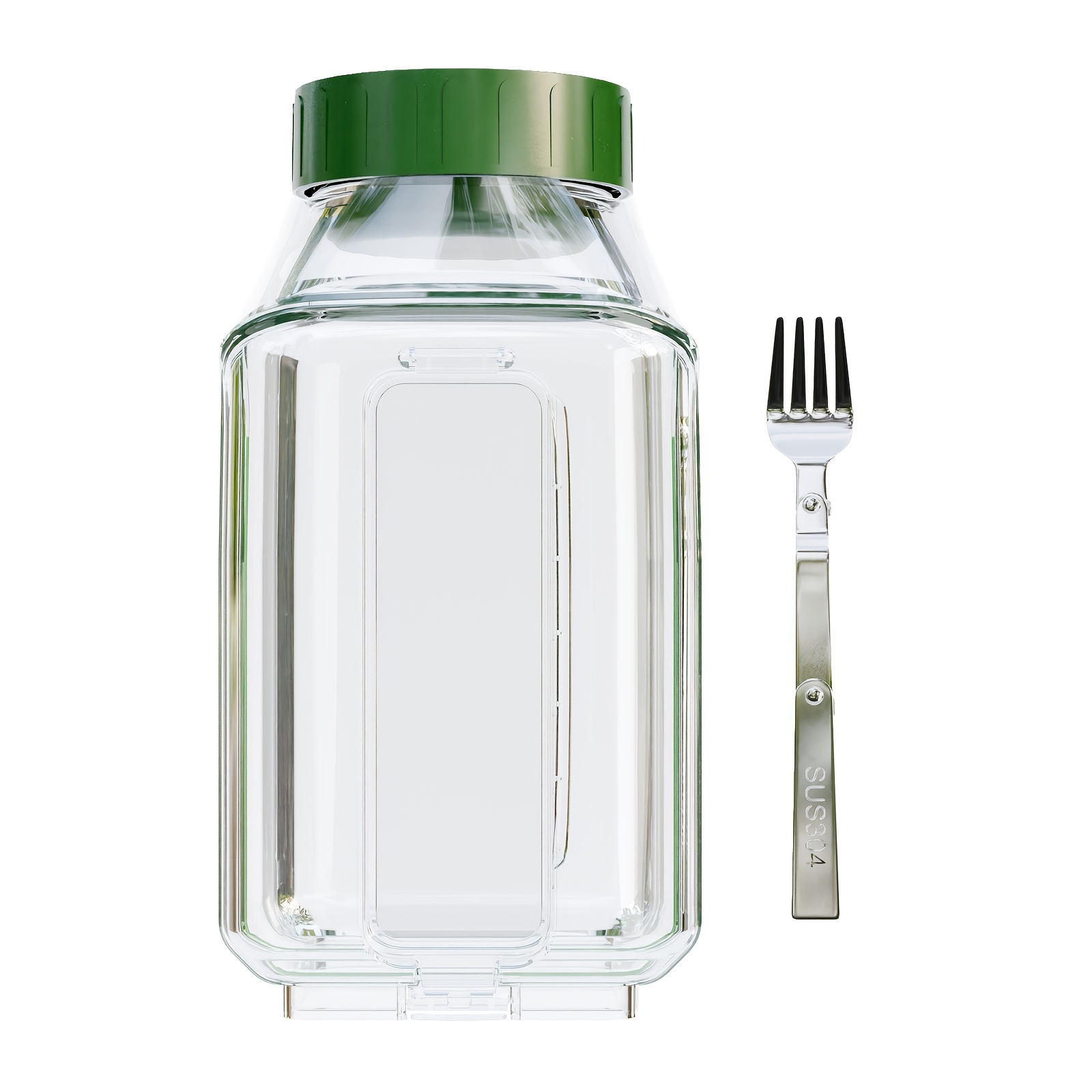 TEMU 1 Pack - Leak Proof Salad Jar With Seasoning Layer, Weight Loss Salad Jar, Sealed With Locking Lid, Suitable For Layered Salad, Seasoning Sauce,