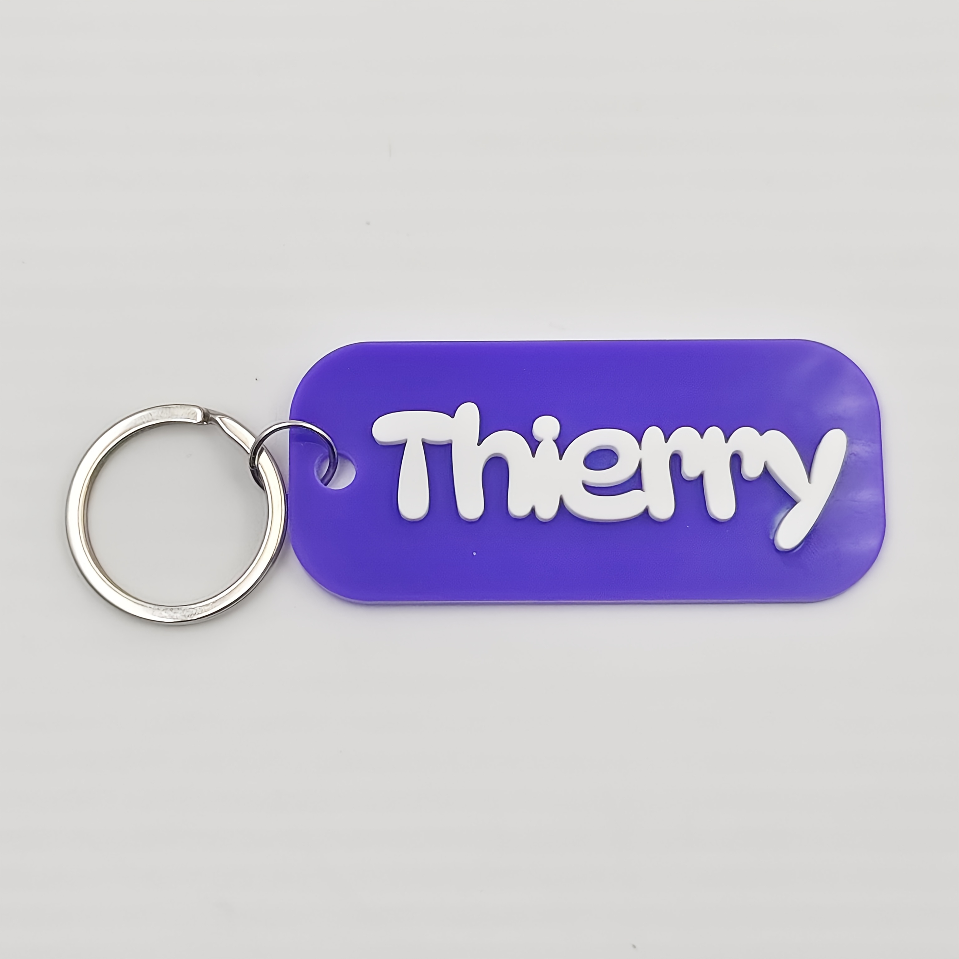 Personalized 3D Name Key Rings, Custom Acrylic Bag Tags