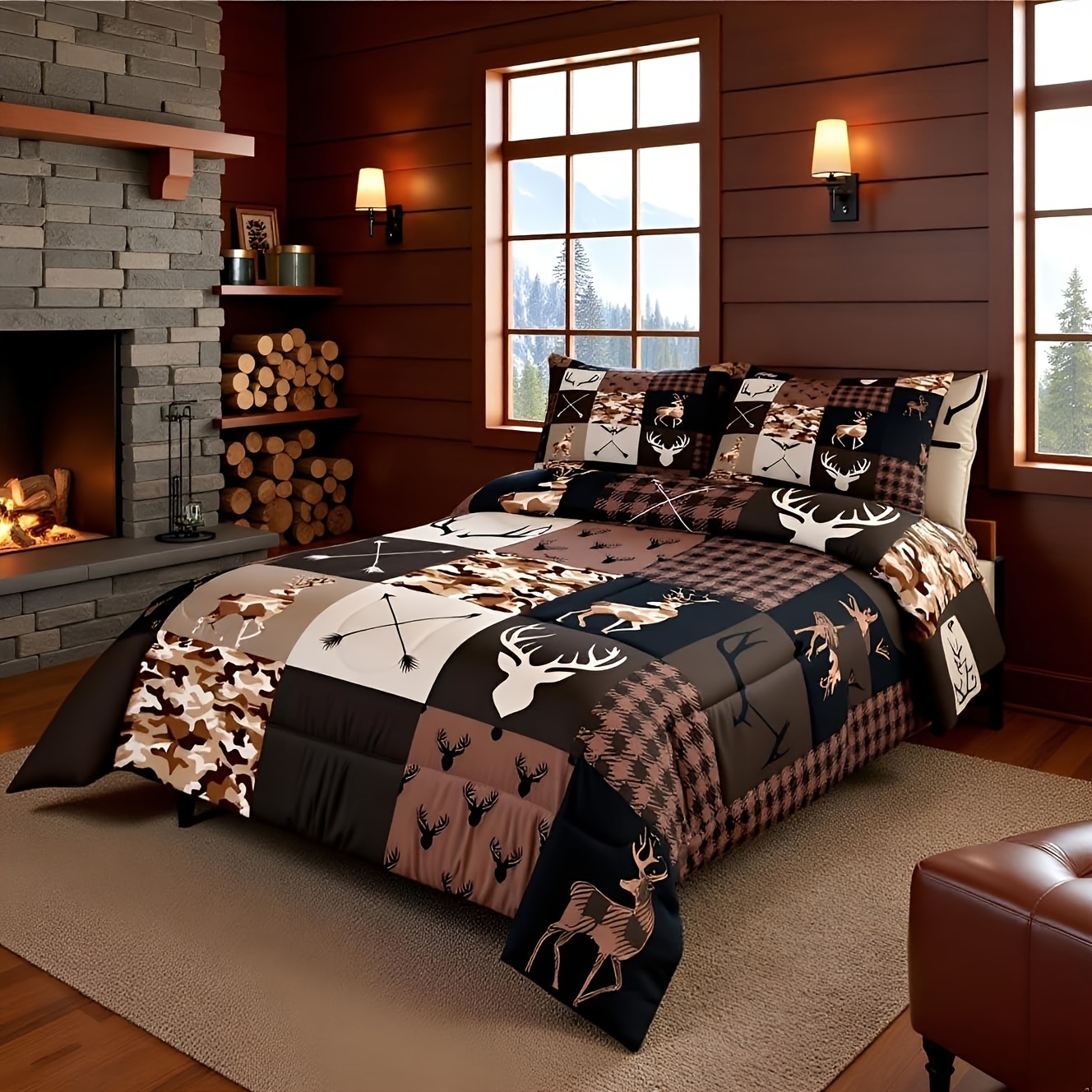 Parure De Lit Camouflage Enfant - Drap Housse Simple, Drap Plat & Taie D'Oreiller
