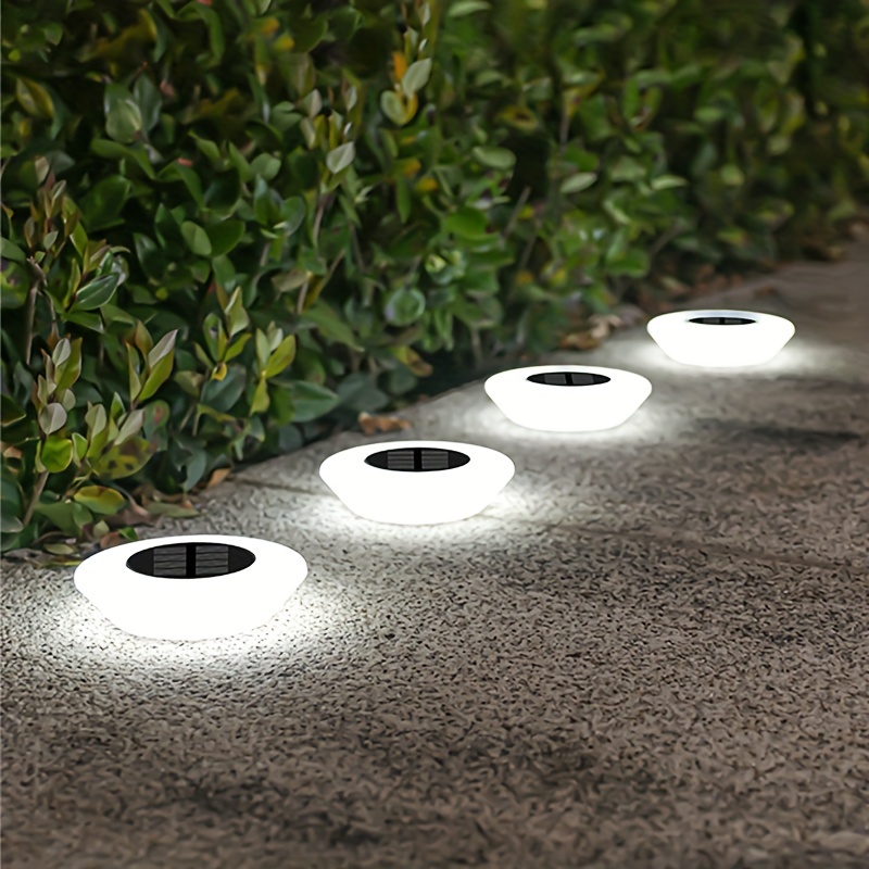 

Solar-powered Landscape Lights: Colorful & White Led Ground Lights For Pool, Pathway, Lawn, Patio, And Garden - Waterproof, Solar Charged, And Smart Light Control