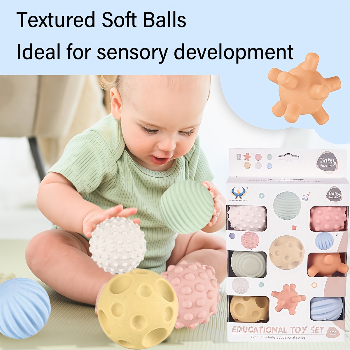 Textured Soft Balls Safe Squeeze Ball Easy to Grip Youngsters Bath Squeeze Massa
