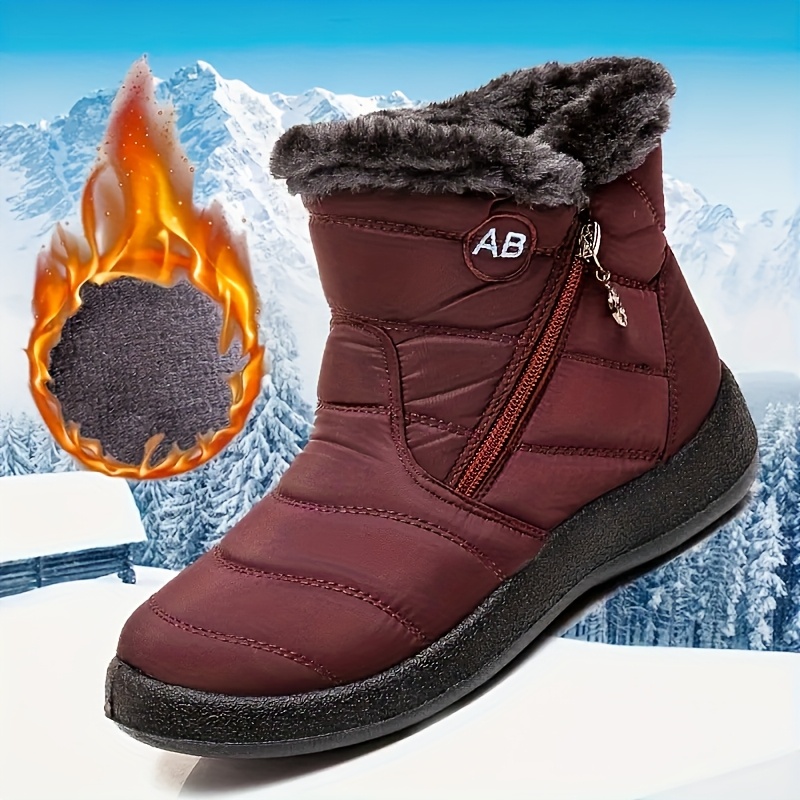 Unisex Wide-Fit Fleece-Lined Snow Boots