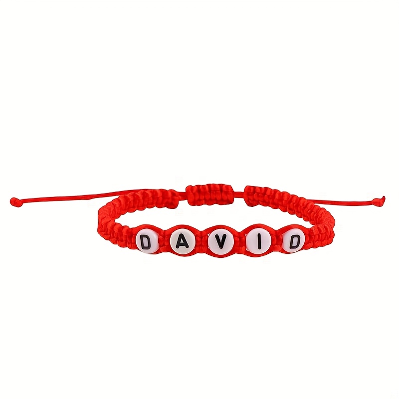 E-shop Individuelles Armband Buchstabenperlen Handgefertigtes gewebtes Handseil Namensslogan Anpassbar Geeignet für Geburtstag Valentinstag Feier