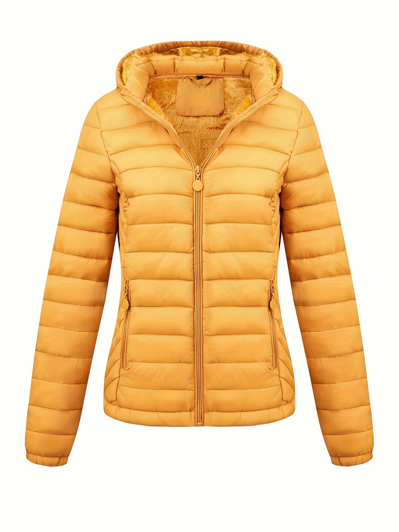 Giacche Invernali Giubbotto Giallo Donna Giubbotto Cappuccio Donna