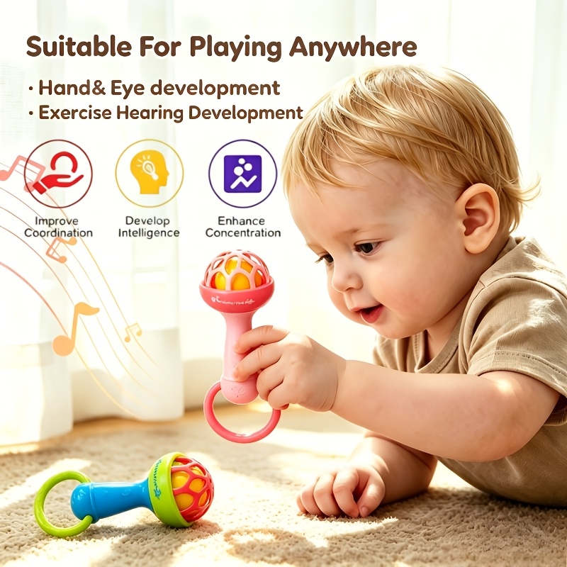 Baby Grasping Bell Toy for Sensory Development