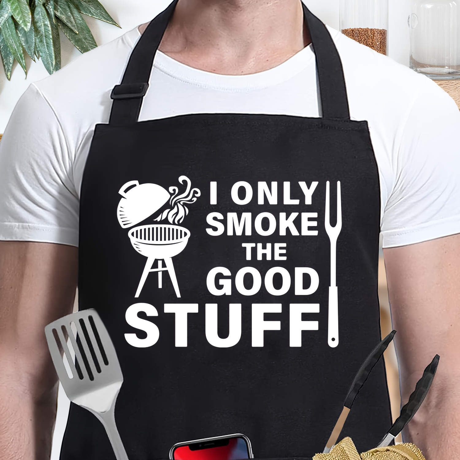 Father's Day BBQ Apron with Pockets