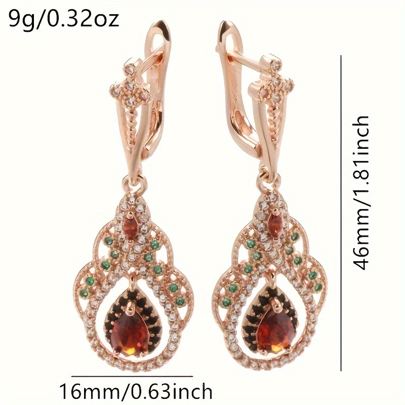 Women's Golden Teardrop Drop Earrings
