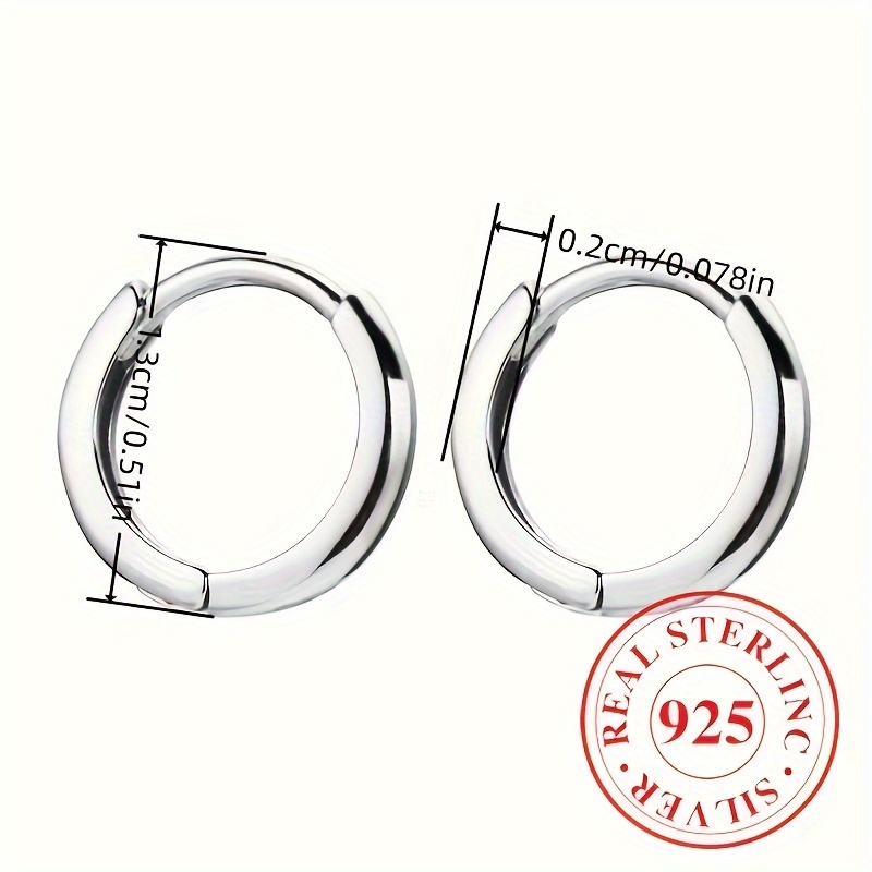Minimalist Plain Circle Small Round Earrings, Unisex