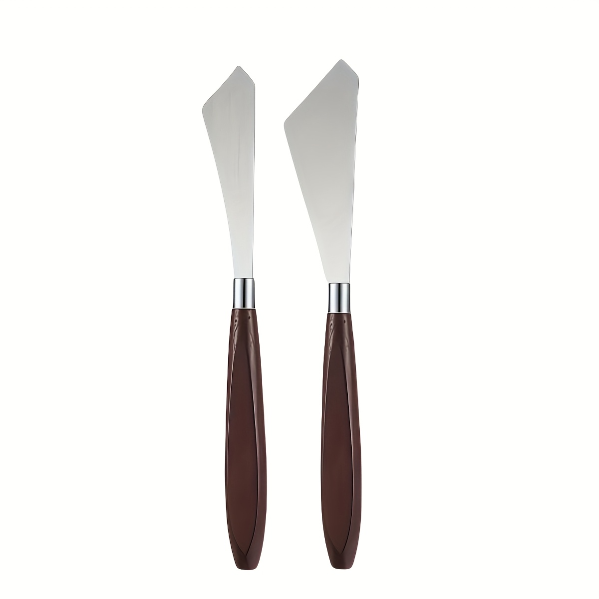 Set Of 2/4 Wooden Handle Painting Knives, Mixing Spatulas, Stainless Steel Palette Knives, Art Tools