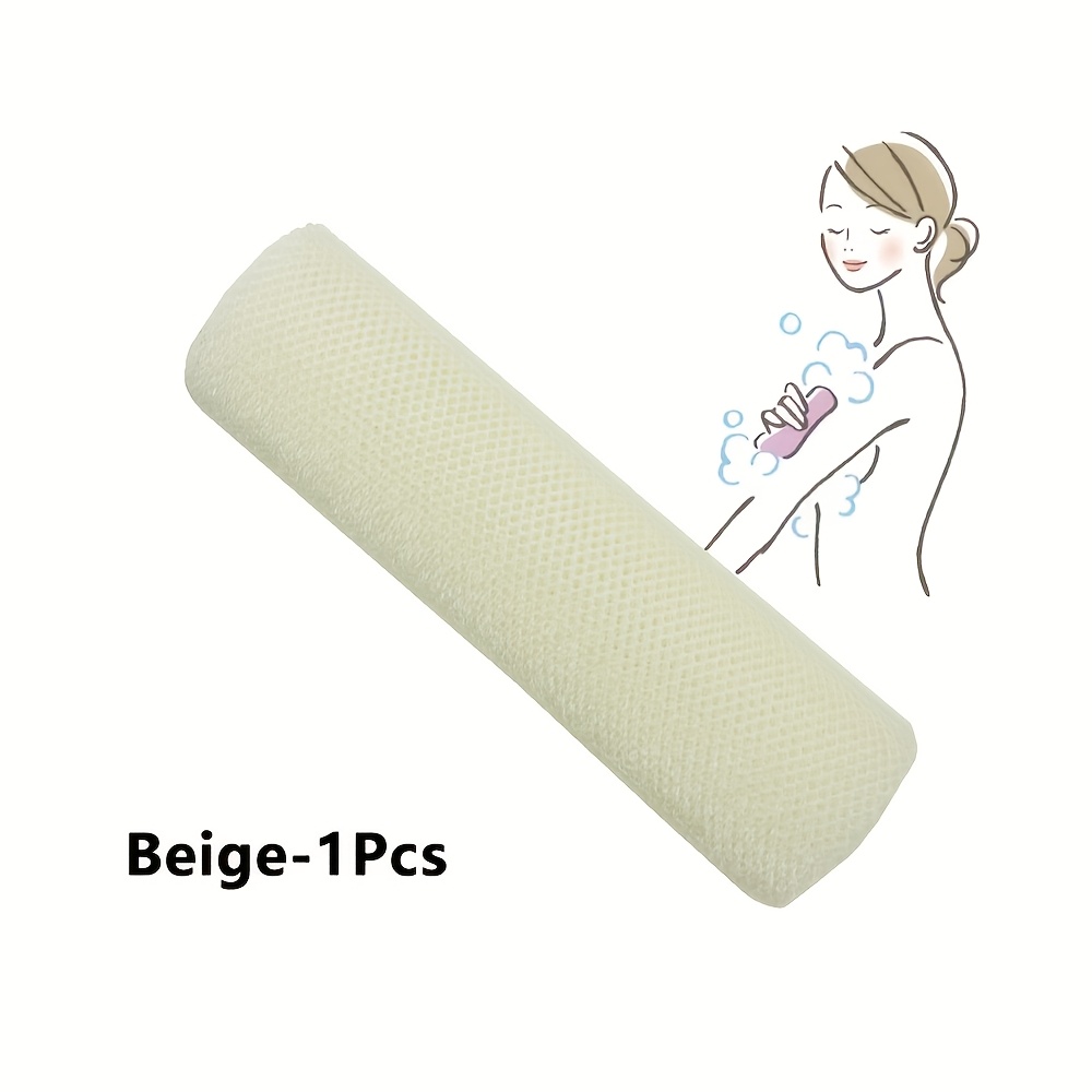 Long Rectangular Bath Loofah Net for Back Scrubbing