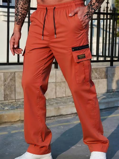 mens fashion cargo pants relaxed fit multi suitable for casual wear hiking daily and leisure activities running and exercise outdoor sports and spring autumn
