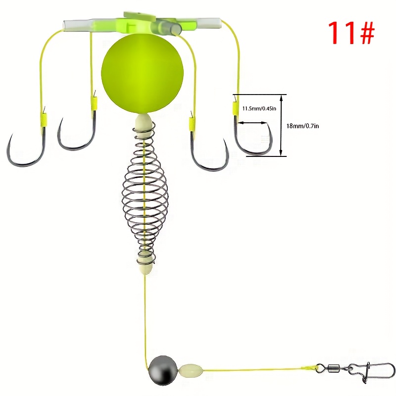 New European Carp Fishing Method, Float Fishing Beads With 4 -free Hooks, Significantly Improves Catch Rates