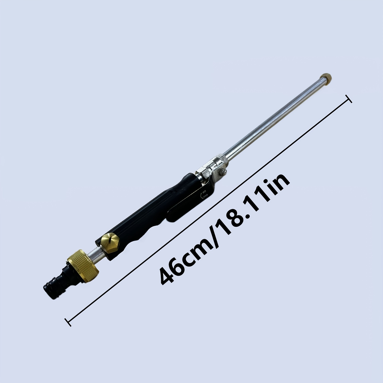 Heavy-Duty Aluminum High-Pressure Water Spray Rod with Two Nozzles for Car and Garden Cleaning