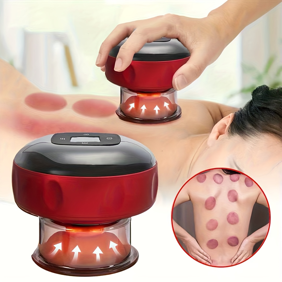 electric vacuum cupping machine usb rechargeable 36v or below 18650 battery back neck arm massager heating suction   for   Product details 1