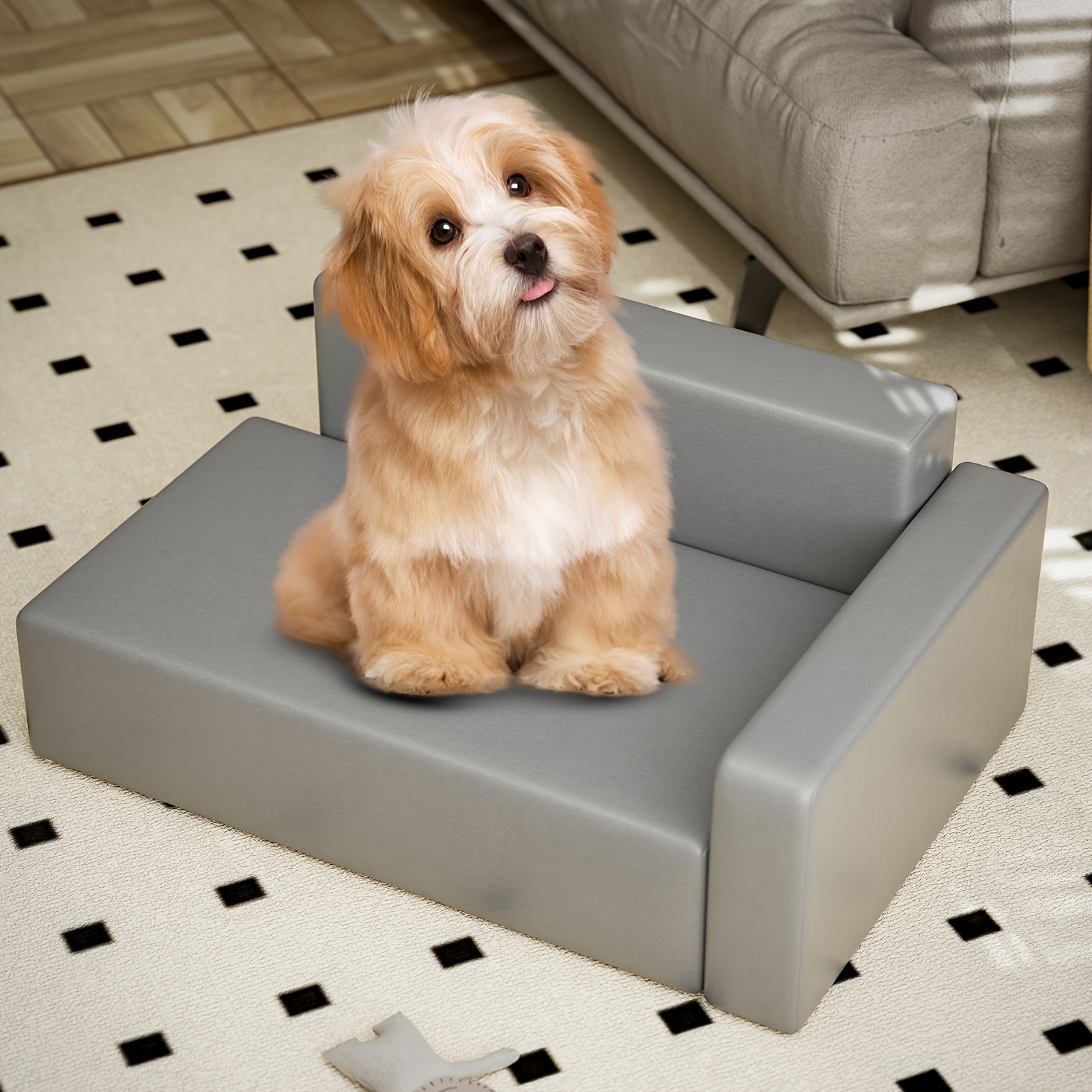 Leather dog couch best sale