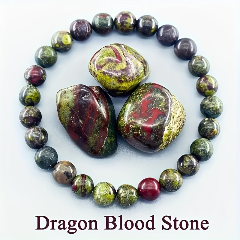 

Bracelet Élégant en Perles de Pierre de de Dragon - Ajustement Extensible pour Tous & Spéciales, Cadeau pour Noël, Thanksgiving, Saint-Valentin