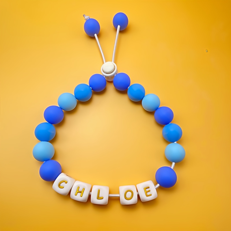 TEMU 1pc Collare Regolabile Personalizzato con Perline per Animali Domestici, Collare Personalizzato con /ID per , Cani e Cuccioli, Regalo per