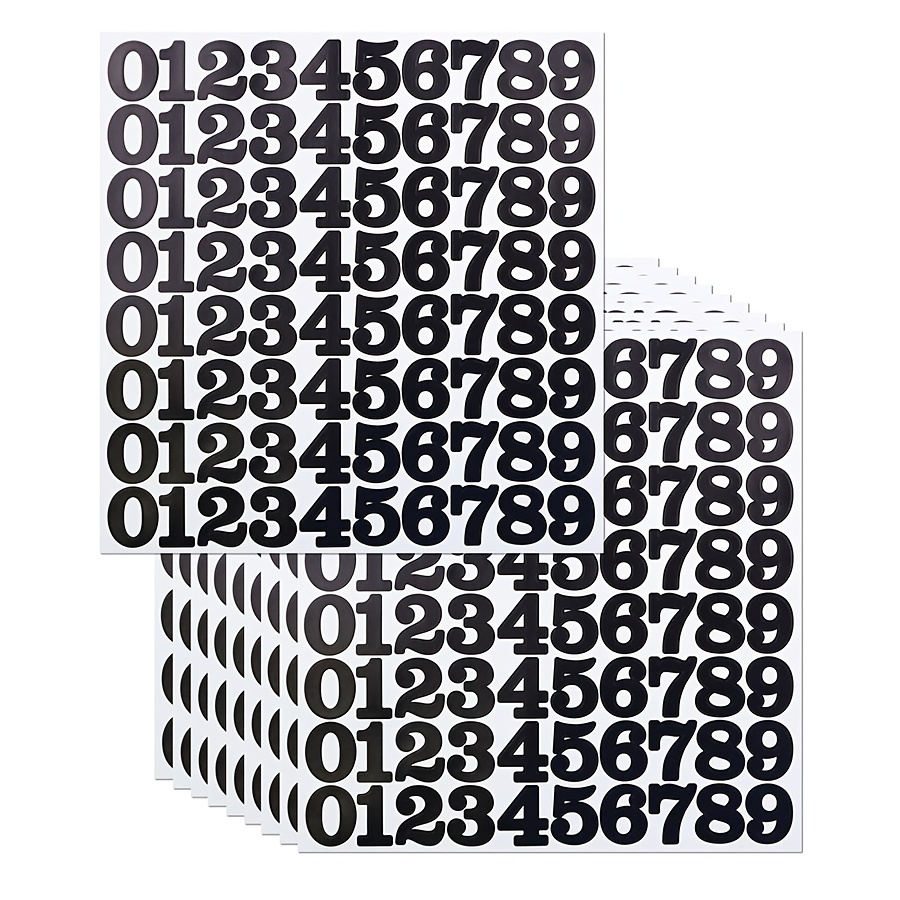 TEMU 10 Sheets 1 Inch Number Stickers For Inventory And Classification, Stickers For Organizing, Self Adhesive And
