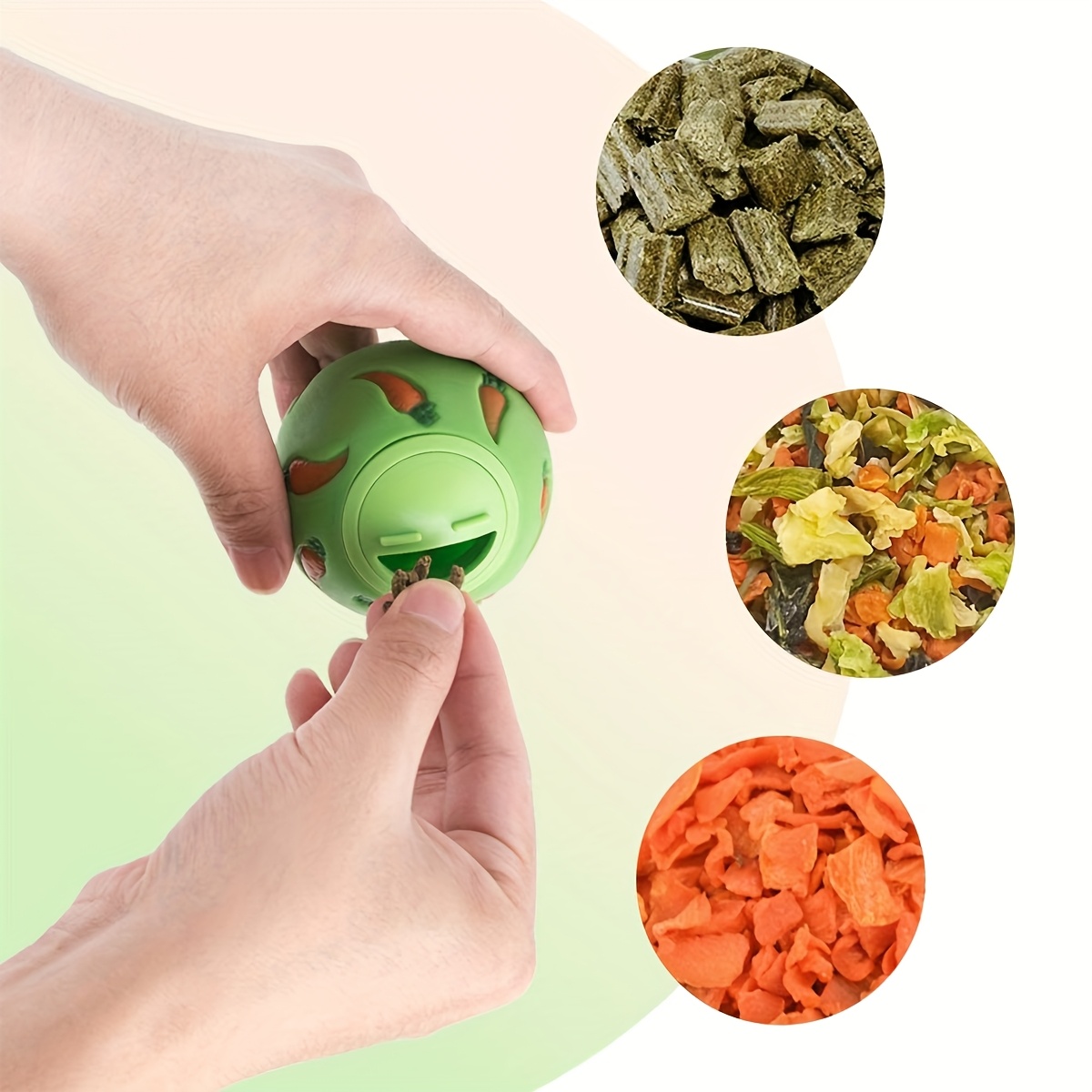 1pc/2pcs • Rabbit Carrot Treat Dispenser Ball • Random Color