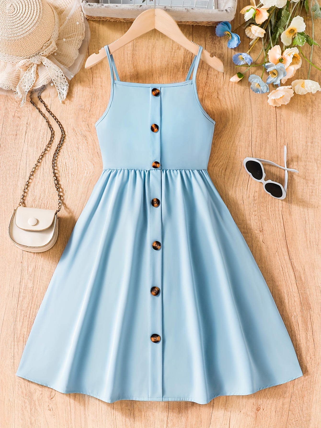spaghetti strap dress casual Summer Casual Beach V Neck Tie Front Rainbow Spaghetti Strap Dress, Pink Green / M