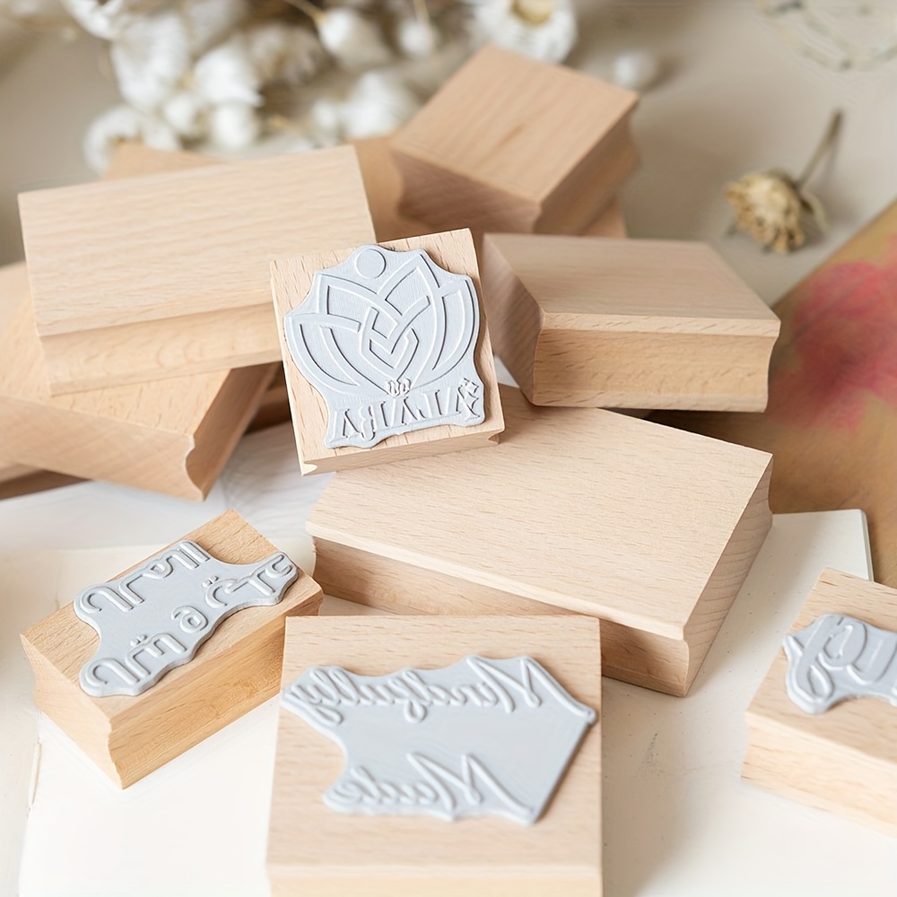 Personalized Wooden Stamp with Custom Logo/Portrait/Text