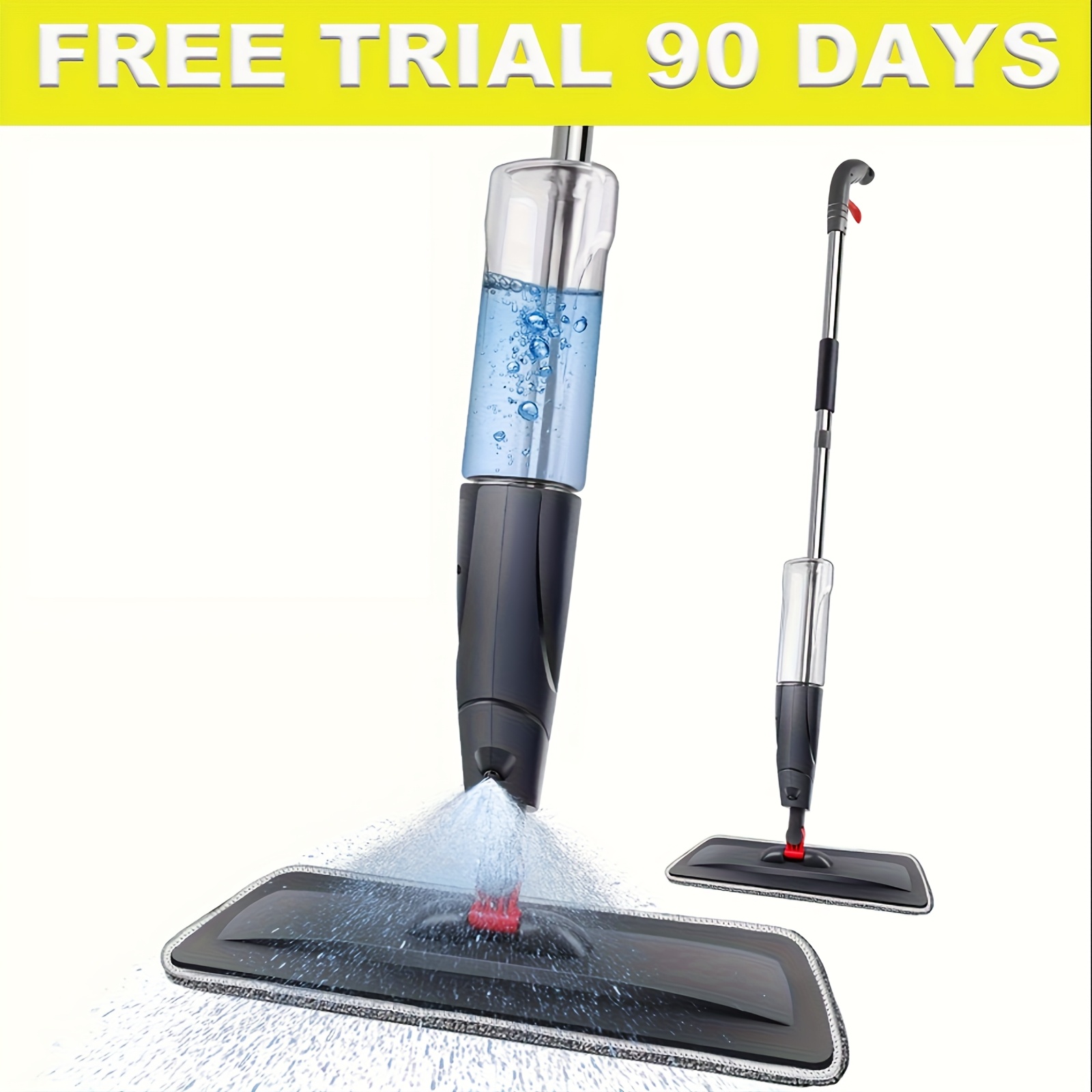 360-degree Floor Mop With Water Tank Mop With Spray Function Microfiber Pads