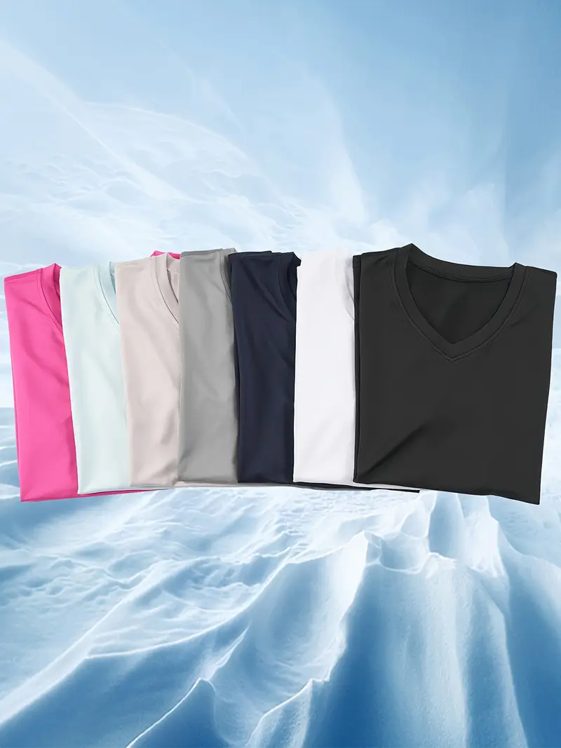 4pcs womens sports running v neck short sleeve quick dry fitness yoga sweat wicking breathable fit t shirt set Product details 7