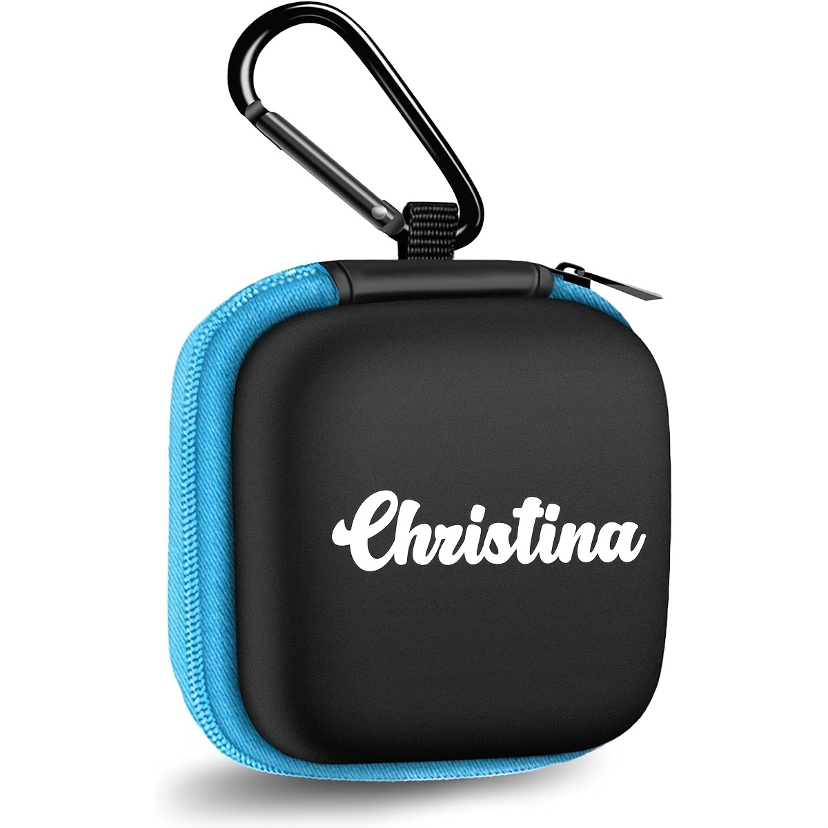 TEMU Étui de casque personnalisable avec nom, sac de rangement pour casque personnalisé, sac de rangement pour chargeur personnalisé, boîte