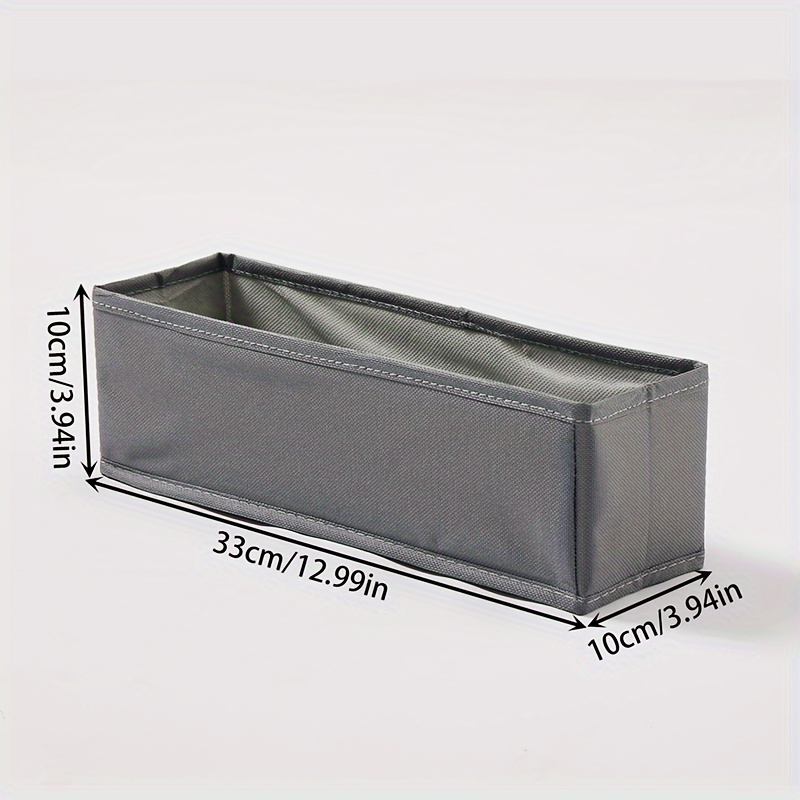 4pcs Oxford Fabric Foldable Sock Storage Box, Small Drawer Organizer With Removable Bottom For Socks And Ties