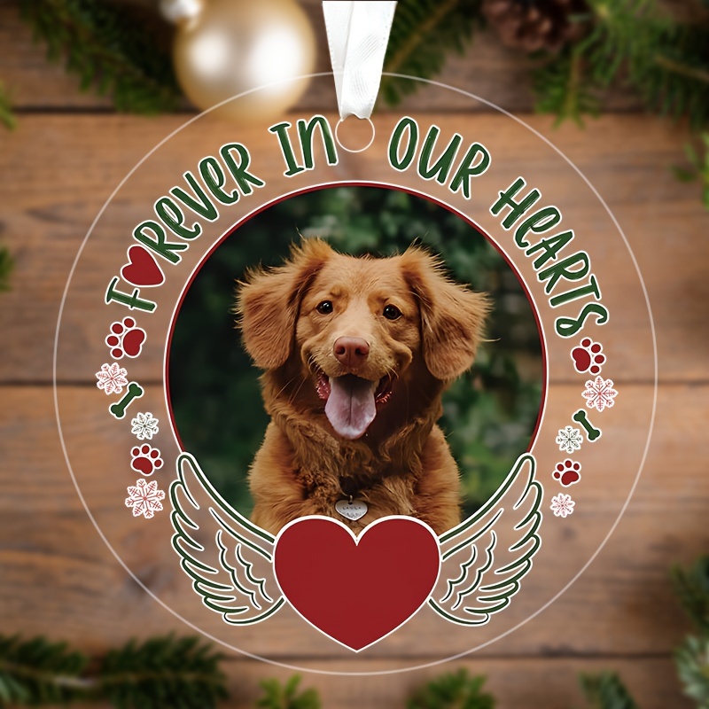 

[top-] Pet Christmas Ornament - 3.9" Dog/cat , Personalized Decor , & For Loss Of