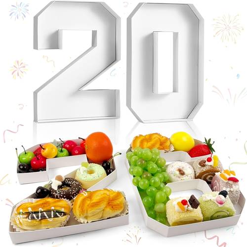 2026 inch about cardboard number shape container box display stand multiple numbers for suitable anniversary birthday wedding graduation christmas and valentines day desktop party decoration