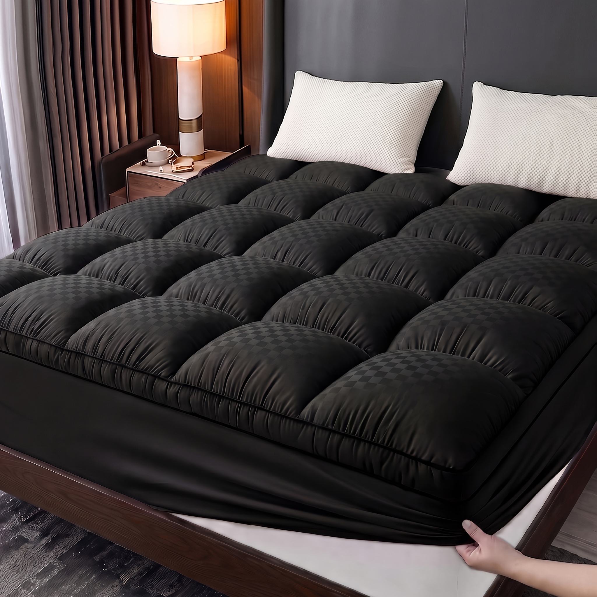TEMU Single-piece Deep-pocket Mattress Cover With Anti-slip Design, Machine Washable, Comfortable And Breathable, Spill-proof And Stain-resistant.