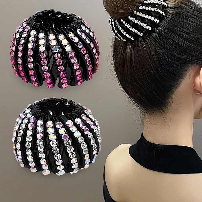 Vogelnest Dutt-Halter Für Haare – 4er Set Rutschfeste Haarnadeln – Einziehbarer Duttmacher Für Frauen & Mädchen