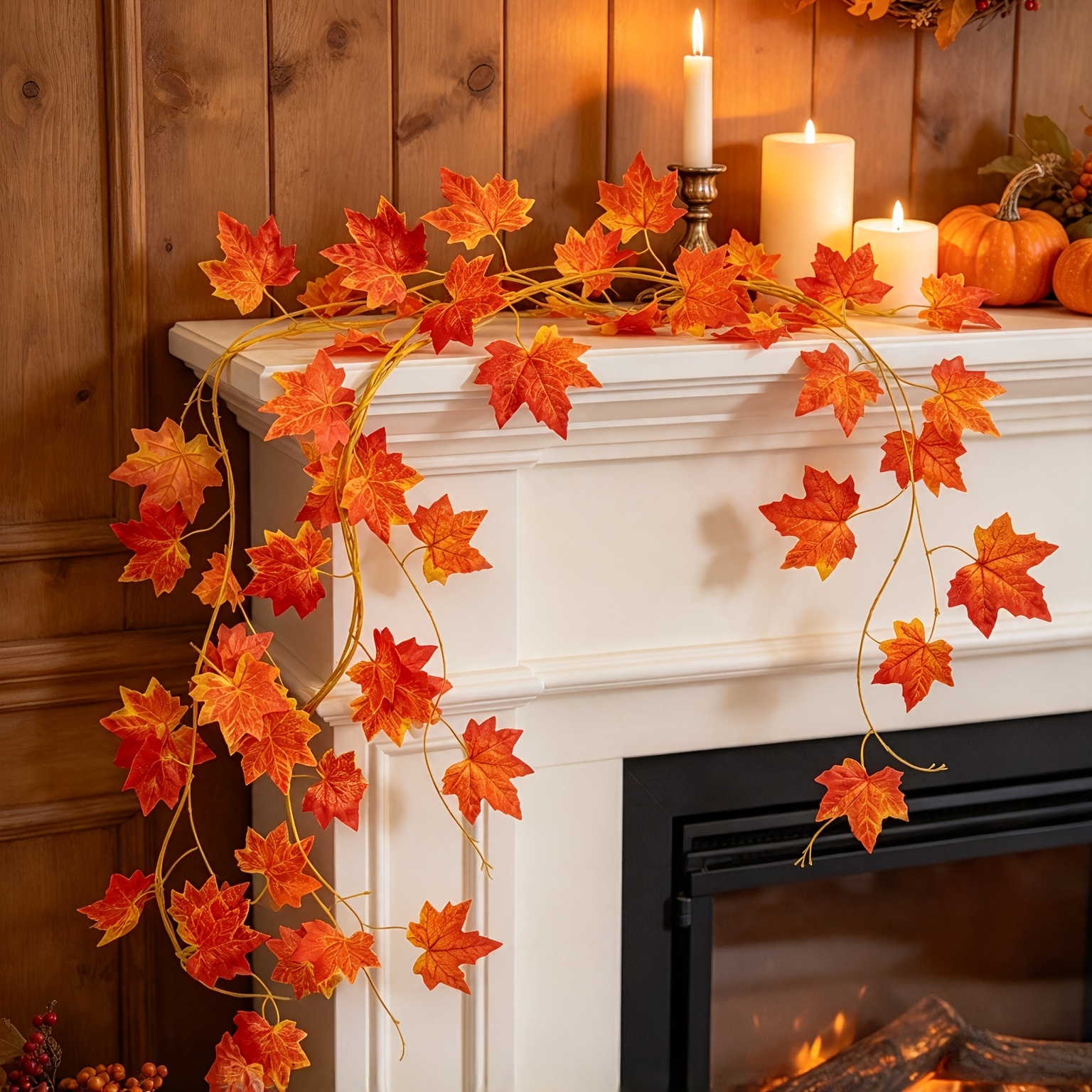leaf garland sold on Temu United States