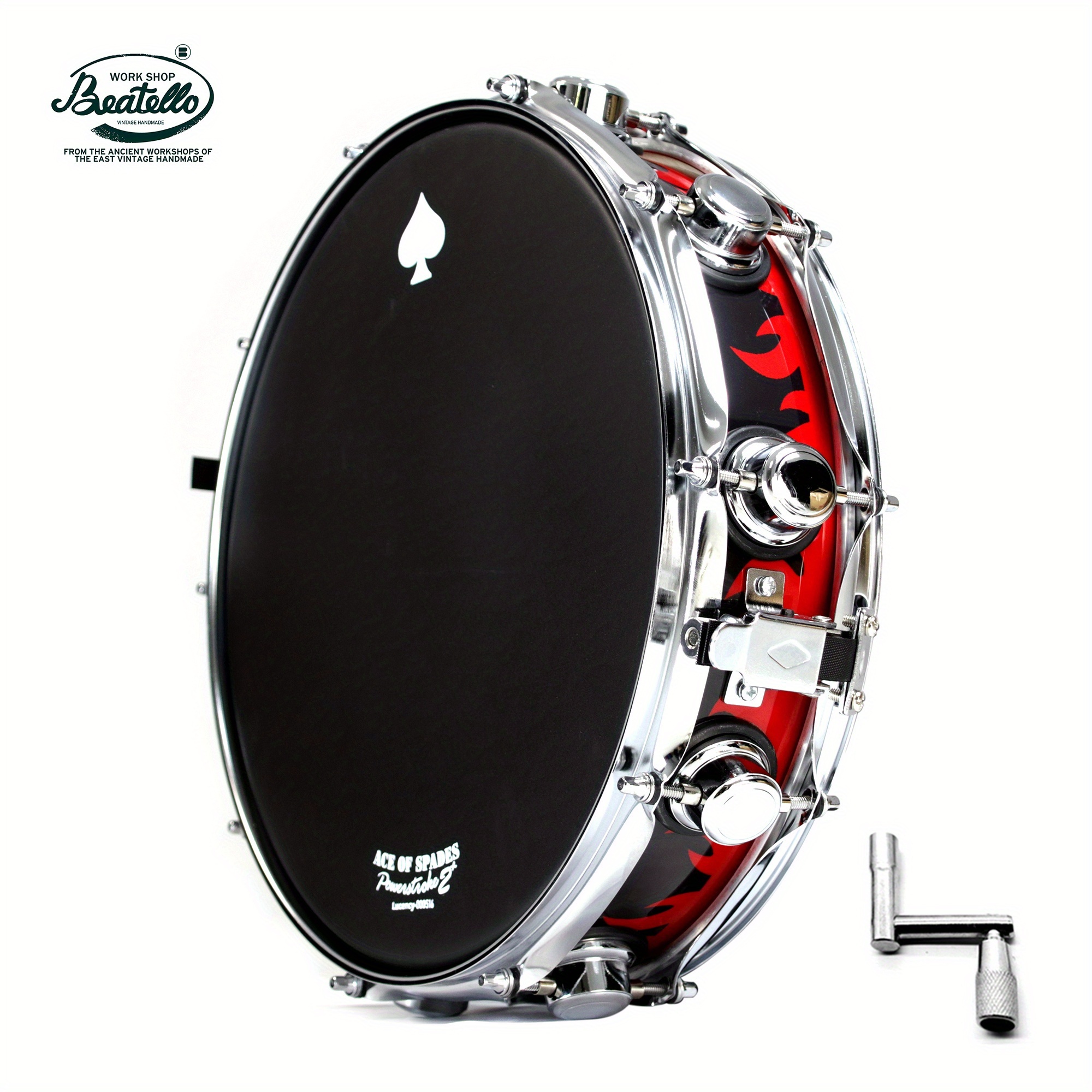 14in 4in snare drum wooden drum shell alloy snare wires included drum key suitable for beginners and professional musicians four colors   Product details 4