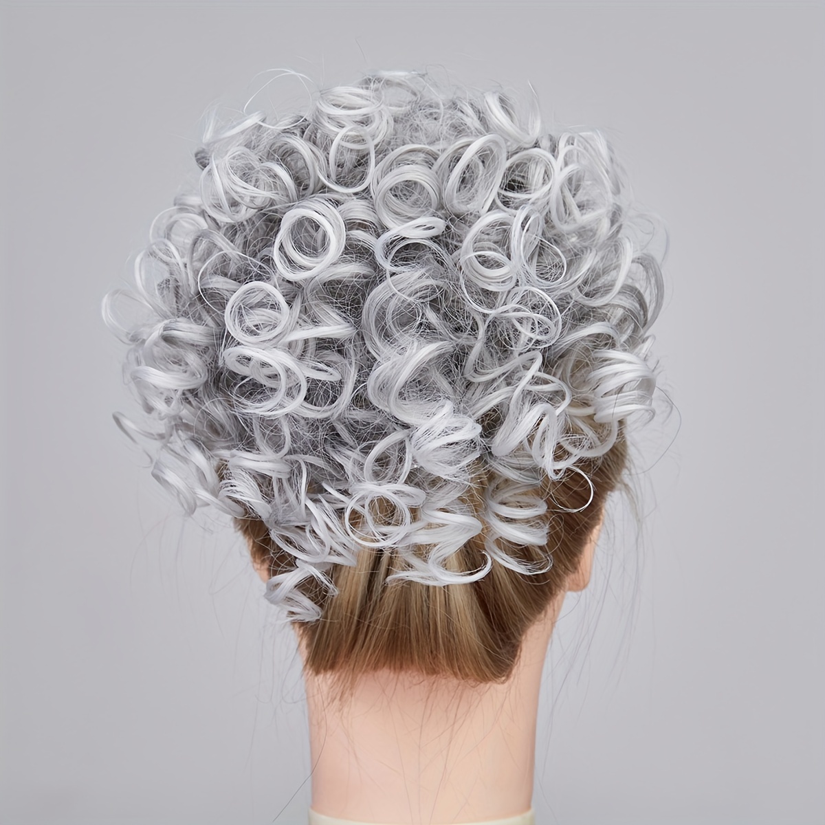 TEMU ドローポニーテール、アフロパフキンキーカーリーヘアポニーテール
