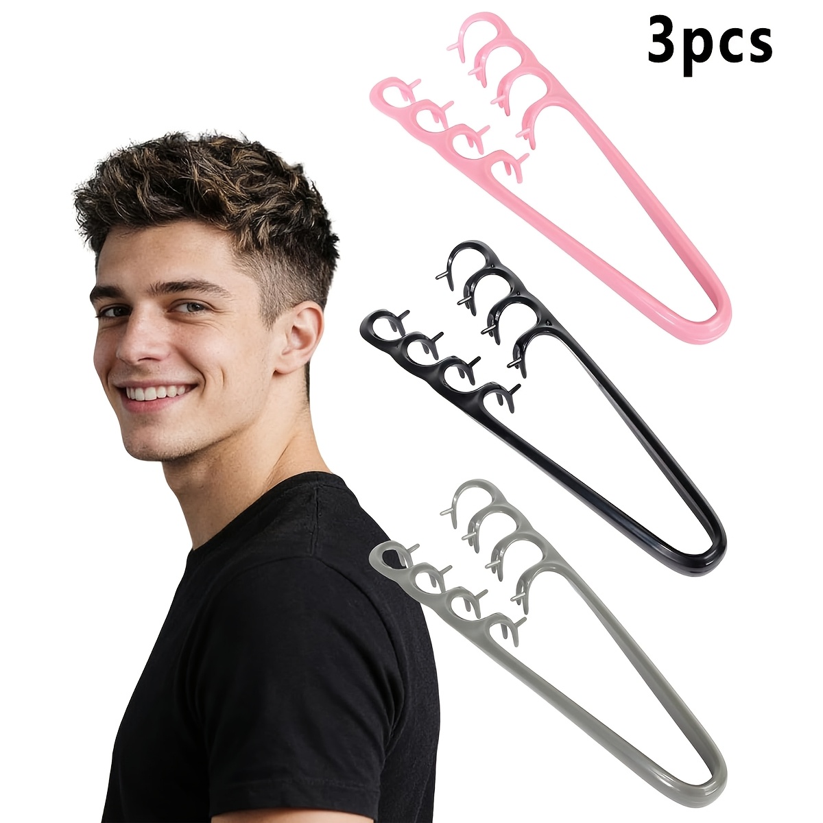 TEMU da a larghi volumizzante 3 pezzi, per capelli lisci aumentare il volume, radici con in plastica per volume istantaneo, acconciature a , spessore