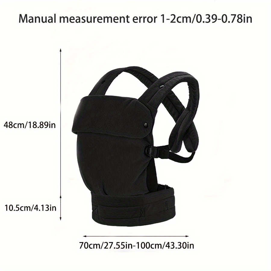 1pc 4-in-1 Infant & Toddler Carrier Backpack Strap - Adjustable Safety Buckles, Anti-Slip X-Strap, Lightweight Breathable Baby Backpack Harness - Compatible with front/Back Carry, C-Section Delivery - Perfect New Parent Gift (Travel, Everyday Use) - Durable Polyester Fabric