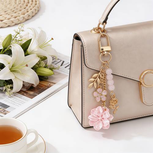 rose themed bag charm usb flash drive keychain metal hanging strap cute stone pendant keychain chain phone gift keychain lanyard keychains keychain additions keychains for