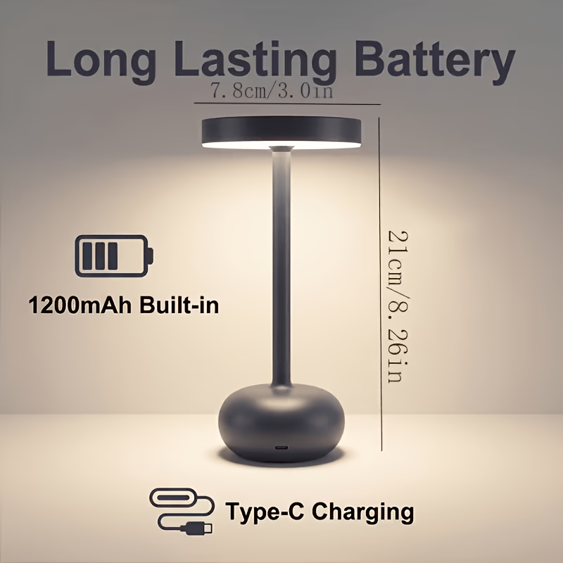 LED Desk Lamp with Three-Color Dimmable Touch Control