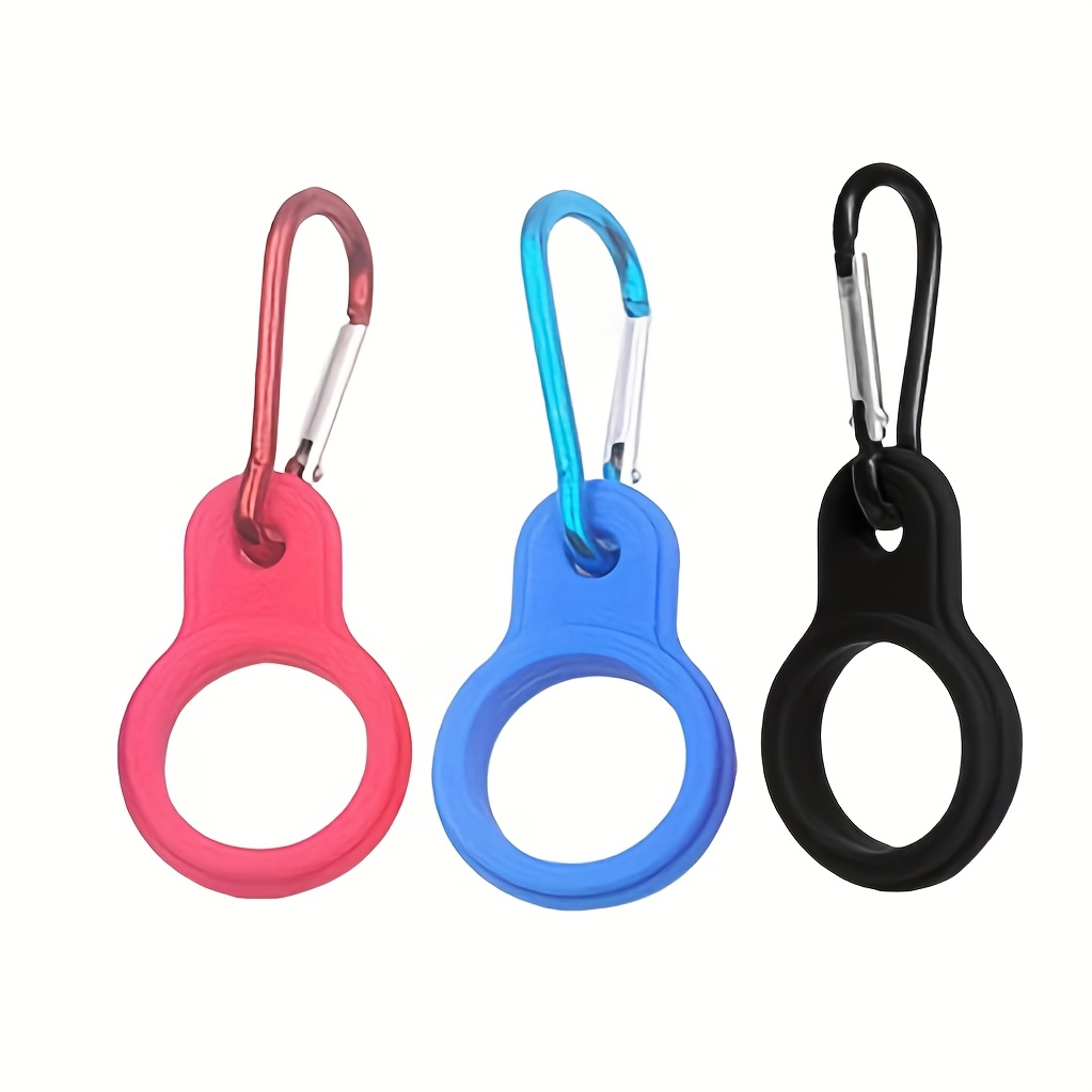 E-shop 6-Farben Zufälliger Outdoor Sport Wasserflaschenhalter - 3 Silikonringe - 3 Wanderhalter - Geeignet für jede Flaschenausführung, Robuster