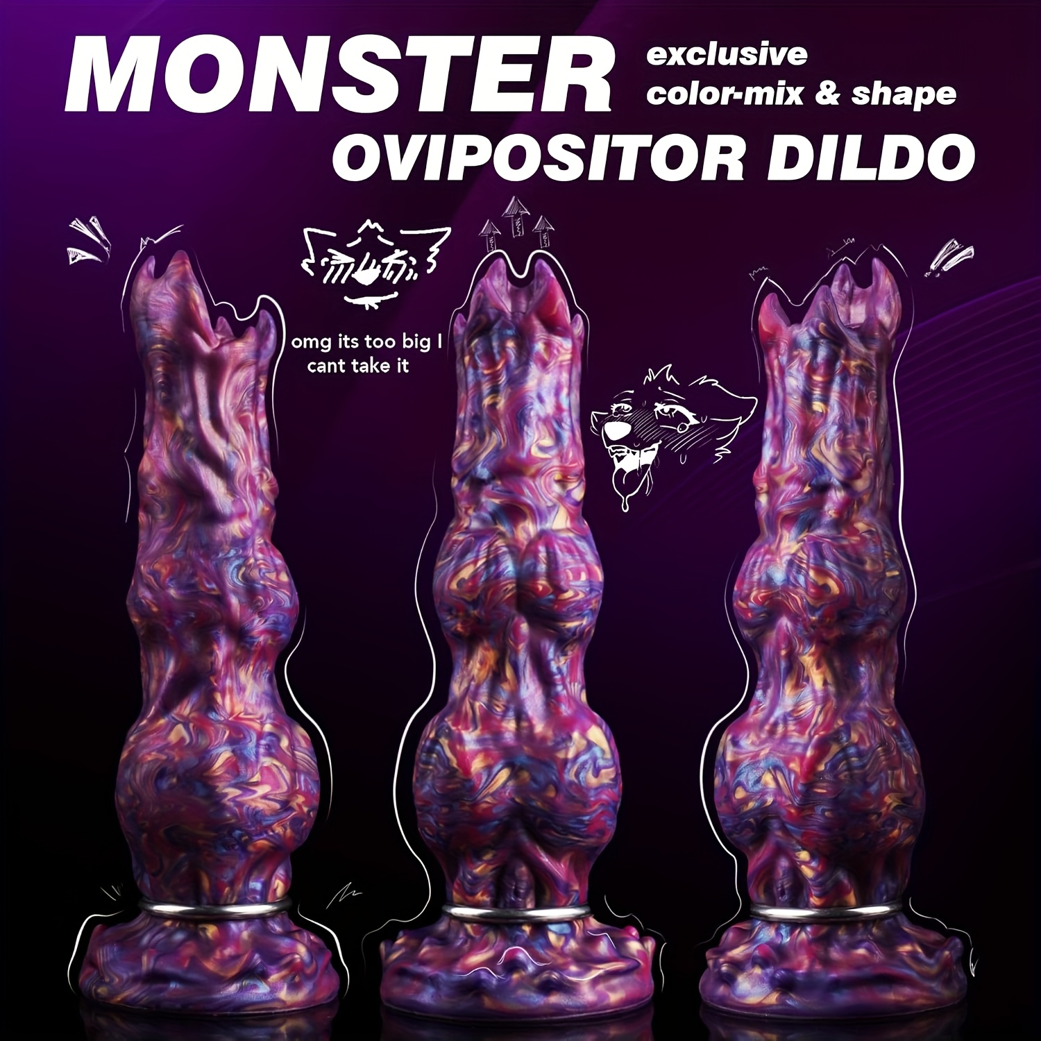 inflatable    , 10 monster   huge thick ovipositor   with 4 eggs,      s horse knot dragon  s with inflatable pump, dog   toy with strong suction cup, adult toys for women men Product details 2
