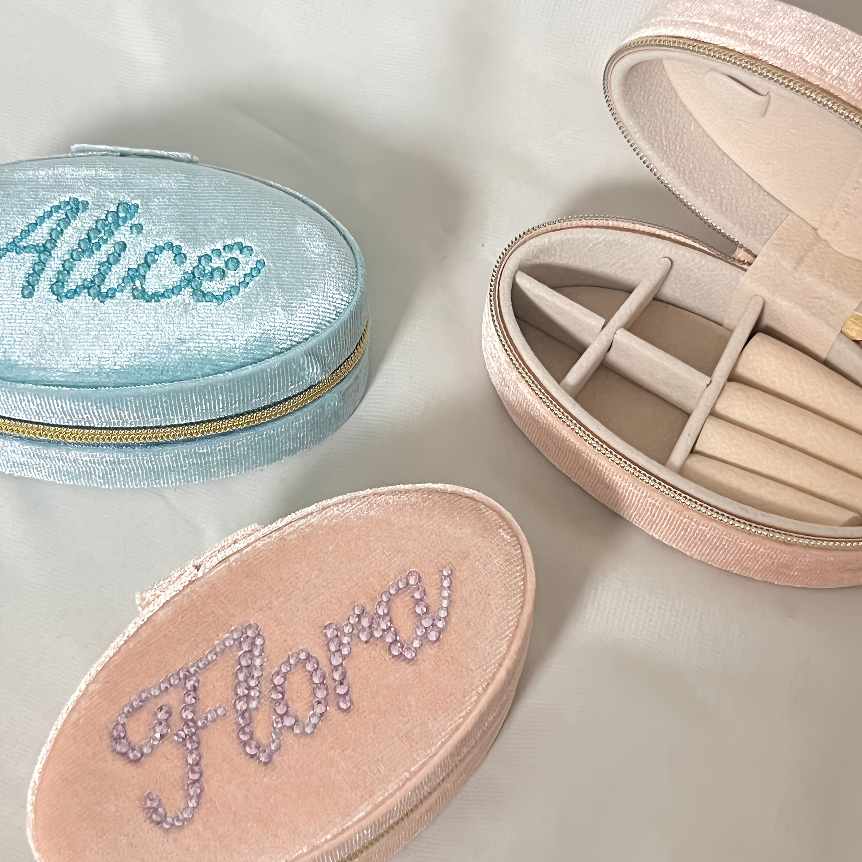 Personalized Rhinestone Custom Jewelry Box