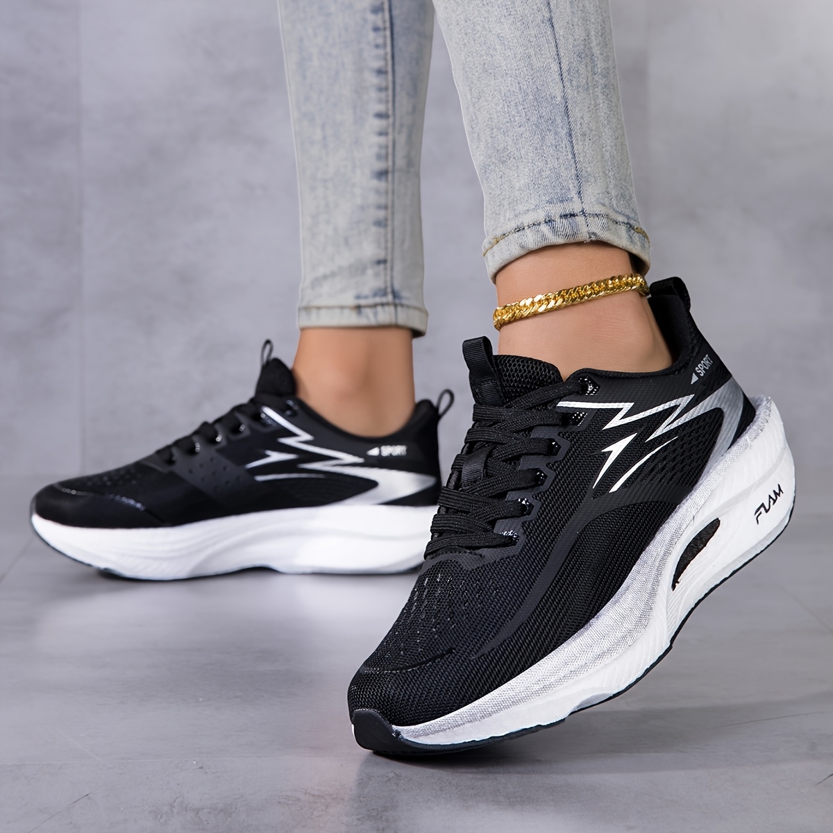 TEMU Nouveauté 2026 Baskets pour femme, Chaussures de course légères à semelle souple pour avec respirante, Chaussures de course air pour sentiers de