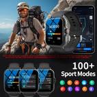 high definition full touchscreen smart watch is unisex supports wireless calls and message notifications features multiple sports remote photography music customizable watch face wallpapers and is compatible with android and iphone devices this multifunctional watch allows for making and receiving calls along with notification features suitable for everyone