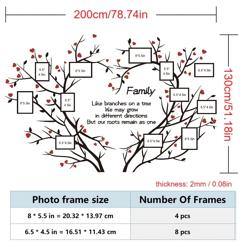 1count Beautiful Photo Frame 3d Acrylic Three-dimensional Wall Sticker For Entrance Hall, Living Room, Dining Room, Bedroom Wall Decoration Home Decoration