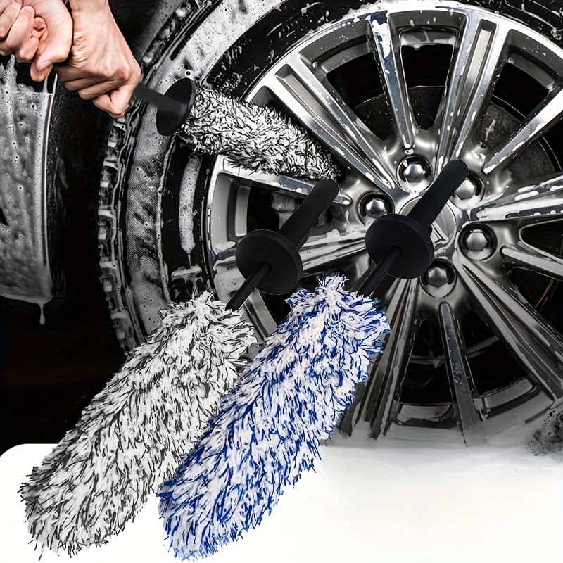 escova de jantes de carro em fibra     e  , escova de limpeza de jantes, limpador de jantes de carro, não elétrico (1 unidade)